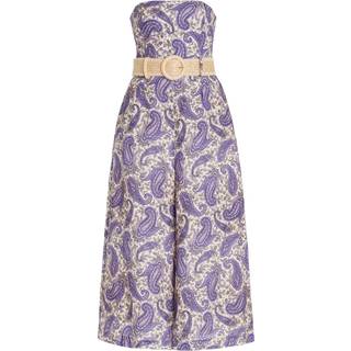 Zimmermann Devi strapless linen jumpsuit - purple - XS