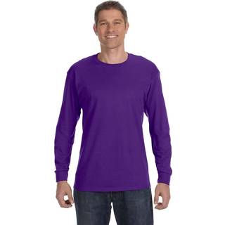 Jerzees Mænds tungvægt blanding 50/50 langærmet T-shirt (Deep Purple X-Large)