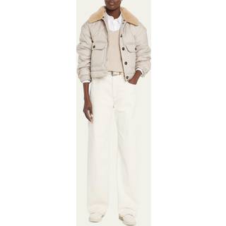 Brunello Cucinelli Shearling-trimmed quilted jacket - beige - XL+