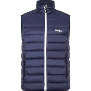 BOSS Green Herren Steppweste blau unifarben
