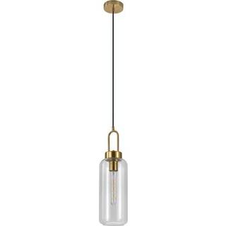 Pendel Pendel i cylinderformet klar glas og messingfatningn150 cm stofledning Pære: E27/40W - 6406110