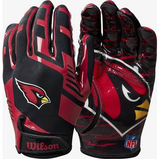 Wilson NFL Stretch Fit Football Gloves - Arizona -Youth (WTF9327AZ)