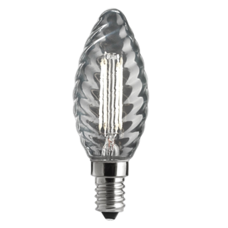 Kertepære - Klar - Snoet - LED - E14 - 4w - 3 Trins - 4000K - Unison