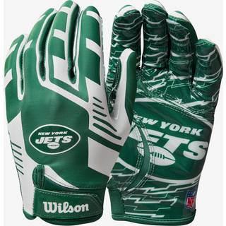 Wilson NFL Stretch Fit Football Gloves - Voksne New York Jets
