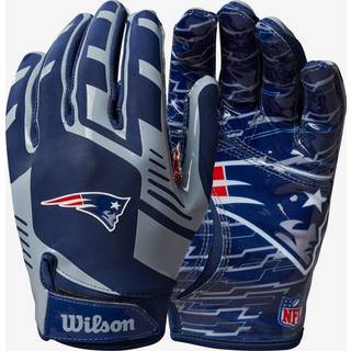 Wilson NFL Stretch Fit Football Gloves - Youth New England Patriots