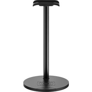 Essentials headset-stander med QI-opladning (aluminium) - På lager i butik