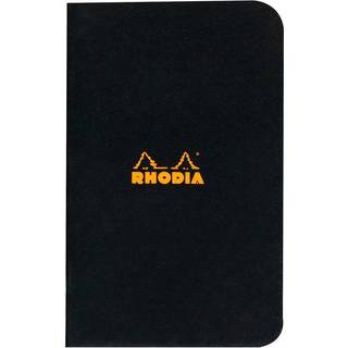 Rhodia Slim Staplebound Notebooks - Graf 48 Sheets - 3 X 4 3/4 in. - Black Cover