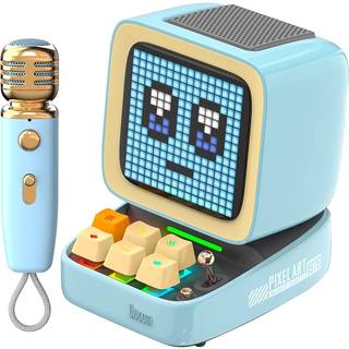 Divoom Ditoo-Mic Mini Karaoke Machine Pixel Art Bluetooth Speaker - Blue