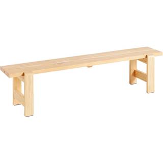 HAY Weekday bænk - 190 cm - Lakeret Fyrretræ / Pinewood