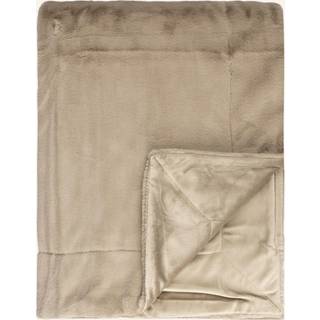 Fake fur plaid fra ESSENZA - FURRY TAUPE