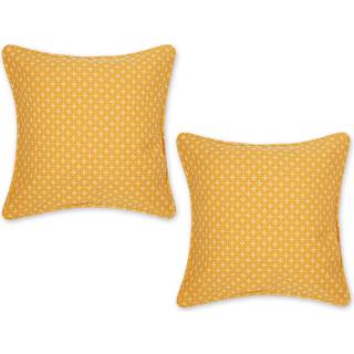 Honey Gold Dobby Plus genanvendt bomuldspudebetræk 18x18 sæt/2