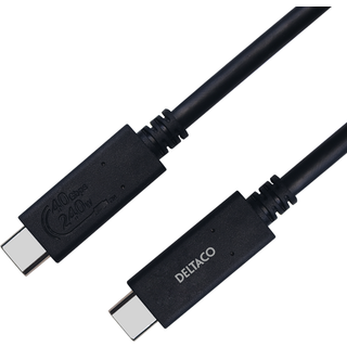 Deltaco - USB-C cable - 24 pin USB-C to 24 pin USB-C - 80 cm