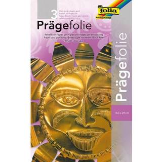 Prägefolie 18,5x29,5cm 3 Bogen - Gold