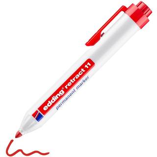 Edding 11-2 rød retract permanent marker, rund spids 1,5-3mm (10stk.)