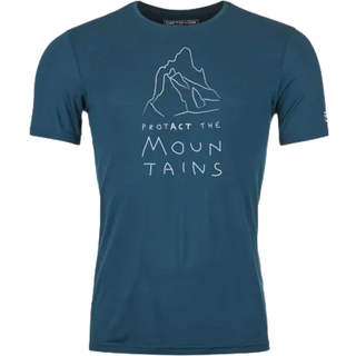 Ortovox 150 Cool Mountain Protector T-Shirt Merino-shirt Herrer størrelse XXL farve blue