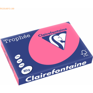 5 x Trophee kopipapir A3 80g stærk pink 500ark