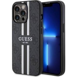 Guess iPhone 13 Pro Max sort hardcase 4G med striber MagSafe