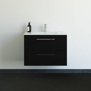 Dansani Mido+ møbelsæt 80 cm sort struktur m/ Amber vask