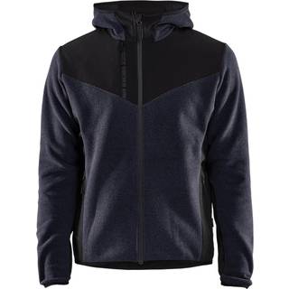 Blåkläder 5940 Strikket Jakke med Softshell / Strikket Arbejdsjakke med Softshell - XS - Mørk Marineblå/Sort