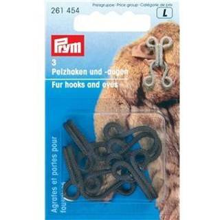 Pelshægter i brun, Prym, 3 sæt pr. kort