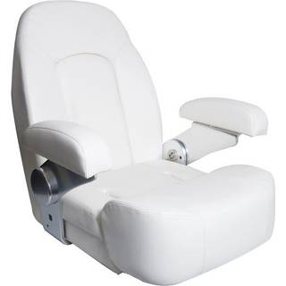 Bådstol ESM Royal Flip-Up, 58.2 x 65 x 62 cm, med opklappeligt sæde & armlæn, hvid