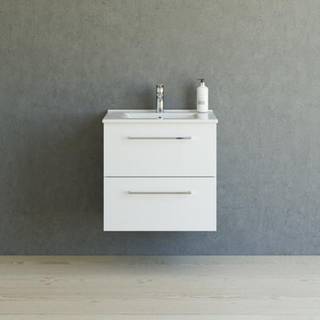Dansani Mido+ møbelsæt 60 cm hvid højglans m/ Amber vask