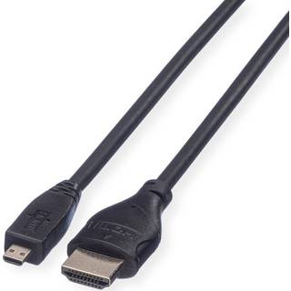 ROLINE HDMI HS Cabel+Eth. A-D. M/M. Black. 2.0m