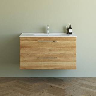 Dansani Mido+ møbelsæt 100 cm varm eg m/ Amber vask