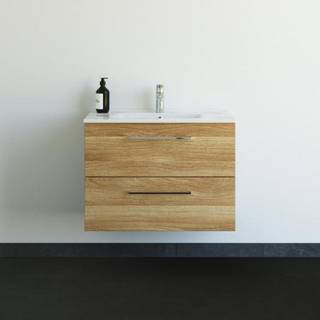 Dansani Mido+ møbelsæt 81cm m/Amber vask og 2 skuffer, Varm eg
