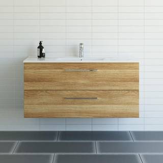 Dansani Mido+ møbelsæt 120 cm varm eg m/ Amber vask