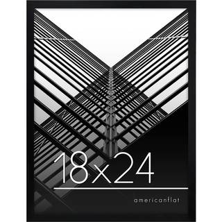 AmericanFlat 18x24 plakatramme med poleret plexiglass - Streamline Collection - tynd grænsebilleder til vægvisning - hængende hardware inkluderet