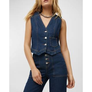 Veronica Beard Valeria denim vest - blue - L