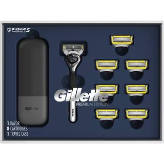 Gillette ProGlide Shield Premium Edition barberskrabere til m?nd 1 Gillette Razor 8 ProShield barberblade Refills 1 rejsetaske