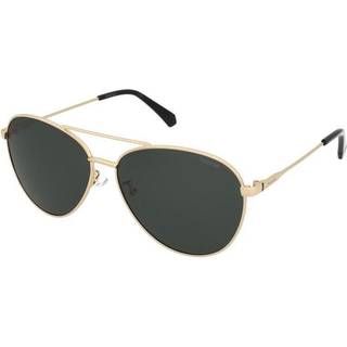 Polaroid Unisex PLD 4142/G/S/X PEF/UC Solbriller Metal Guld grøn Grøn Pilot Polariseret