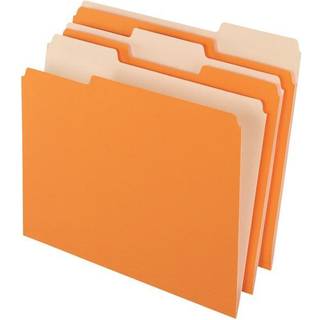 Office Depot To-tone farvefilmapper 1/3 Tabsk?ret bogstavst?rrelse orange kasse med 100 OD152 1/3 ORA
