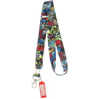 Marvel Comic Book Graphic Lanyard ID Badge Holder og 2 """" Rubber Charm