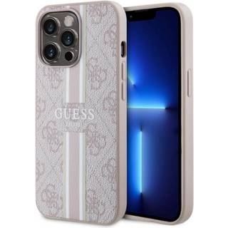 Guess iPhone 13 Pro Max pink hardcase 4G med striber MagSafe