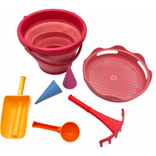 CompactToys 7in1 Sandtoys // Red