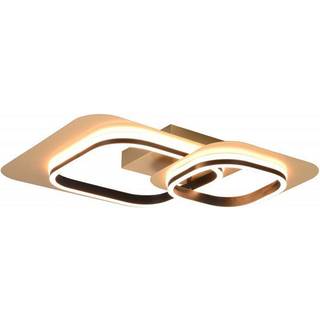 Lugo LED-loftlampe, guld-sort, 52x54cm