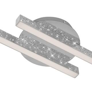 Rey loftlampe, glittereffekt, 2 lyskilder, krom