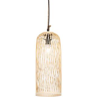Rustik udendørs pendellampe rattan 25 cm - Calamus