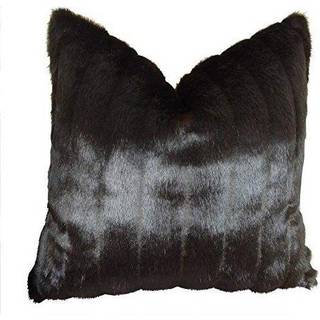 Plutus Brands Plutus tip Farvet mink håndlavet kastpude 12 """" x 25 """" Mark Brown