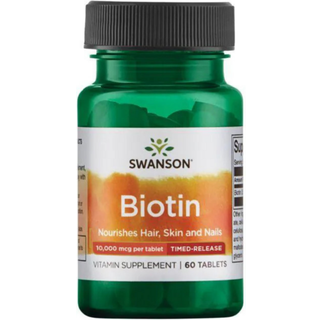 Biotin (60 depottabletter, 10.000 mcg)