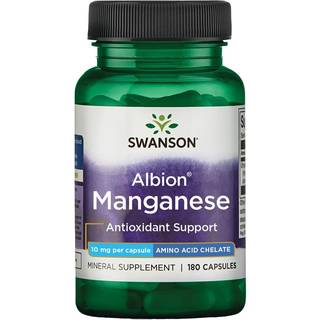SWANSON Albion Kelateret Mangan 10 mg 180 kapsler