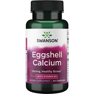 Æggeskal Calcium med D-3-vitamin - 60 kapsler