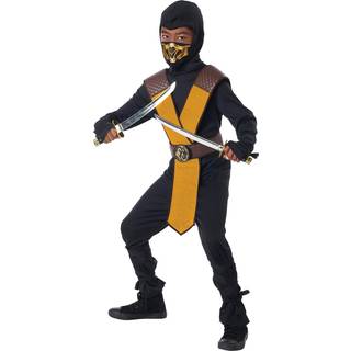 Kaliforniens kostymer Dragon Master Ninja - Yellow Child Medium Black/Gold