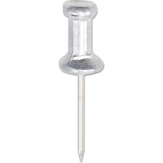 Aluminiumhoved Push Pins Steel 5/8 """" Point Silver 100 pr. Boks [Sæt på 2]