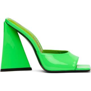 The Attico Devon patent leather mules - green - EU 36