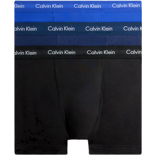 Calvin Klein 3-pak Cotton Stretch Trunks - Navy/Blue - X-Large