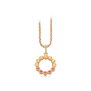 14 Karat Guld Vedhæng fra Scrouples med Pink Safir